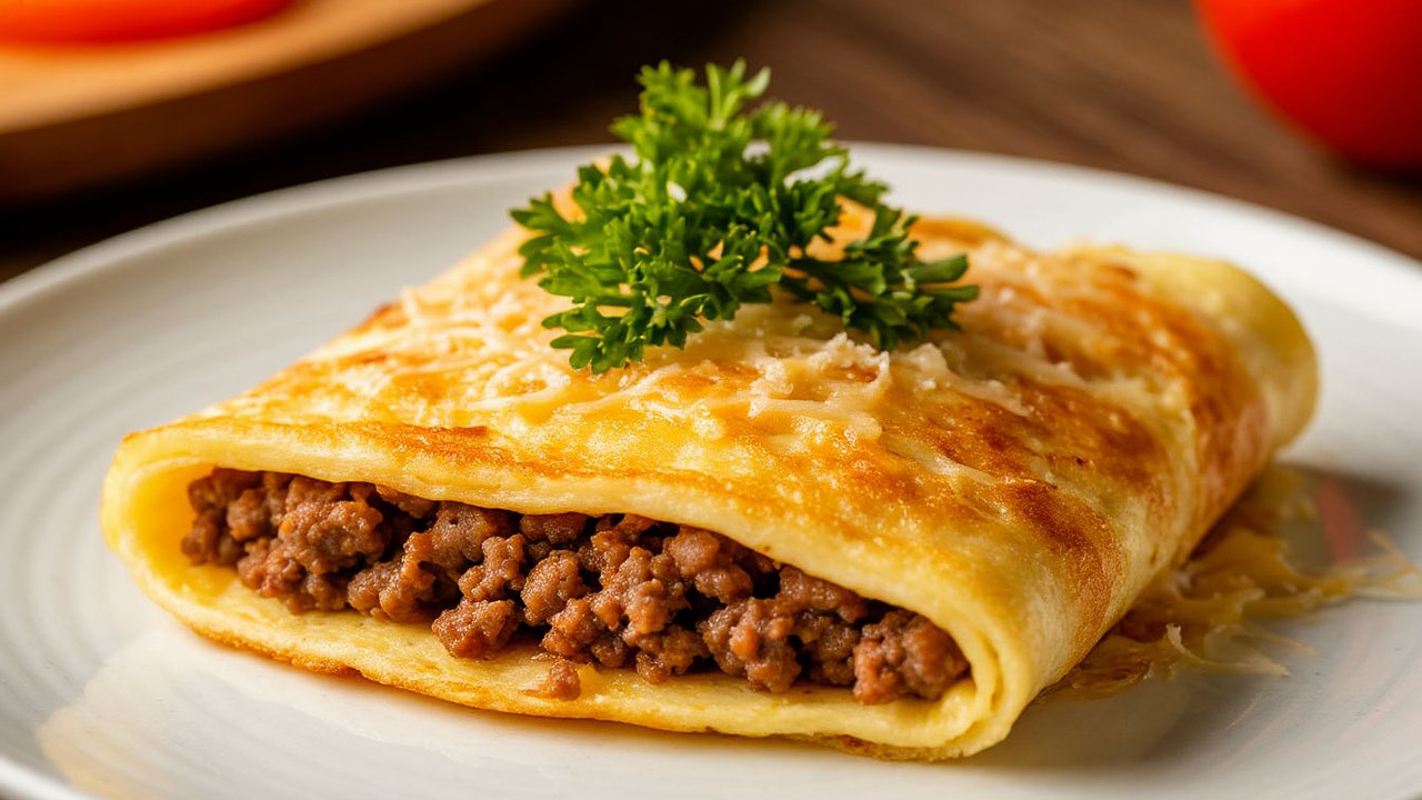 Главная картинка новости: Свернула яичный блин с фаршем и сыром — бризоли получились сытнее котлет и проще лазаньи