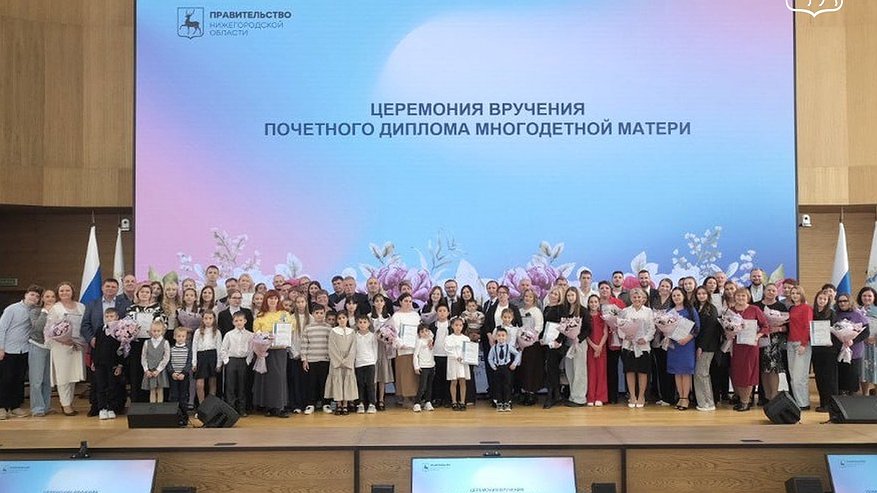 Главная картинка новости: В Нижнем Новгороде отметили заслуги многодетных матерей