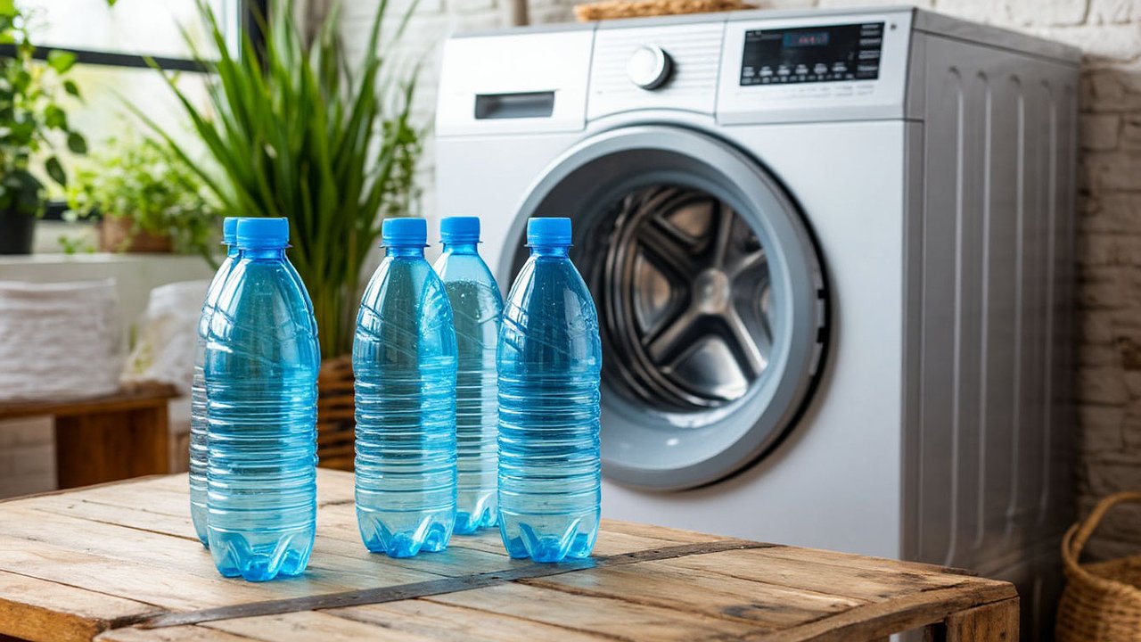 Главная картинка новости: Одна пластиковая бутылка по совету соседа — и стиралка перестала прыгать: работает эффективнее всех интернет-способов
