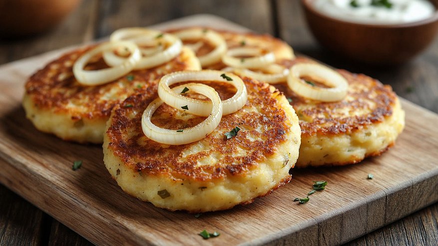 Главная картинка новости: Картофельные лепешки — хоть на завтрак с маслом, хоть к селедочке с лучком. Невероятно вкусные и просты в приготовлении