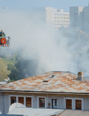 Пожар в Нижнем Новгороде на  улице Краснодонцев