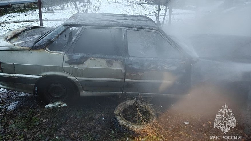 Главная картинка новости: Пожар в Нижнем Новгороде уничтожил автомобиль на улице Лескова